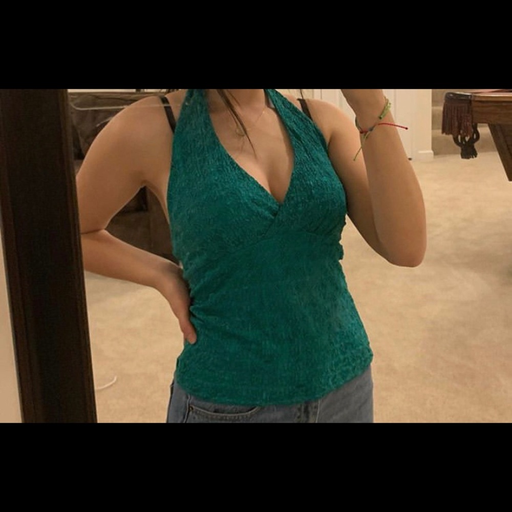 Cute blue halter top!